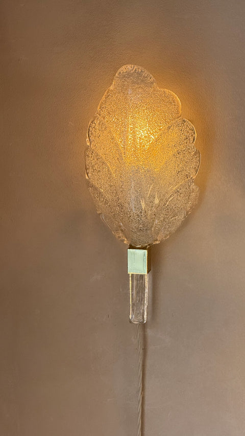 Vintage wall lamp - leaf