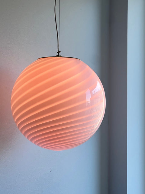 Murano ceiling light - pale pink D40