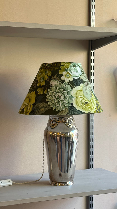 Silver plated table lamp