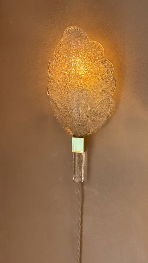 Vintage wall lamp - leaf