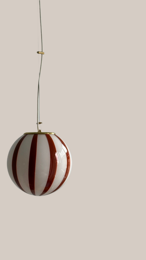 Murano ceiling lamp - brown stripe D20