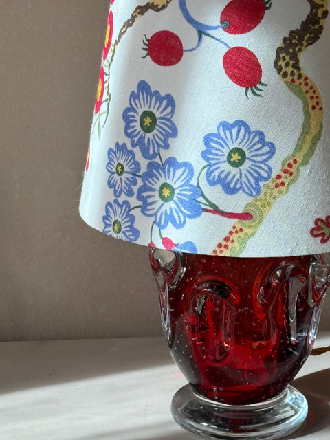 Red vintage table lamp