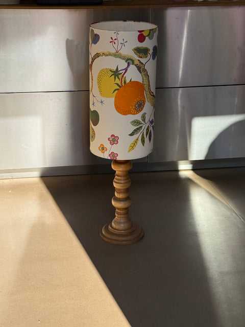 Wooden table / floor lamp