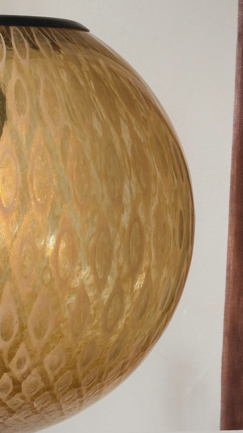 Murano ceiling lamp - amber dotted