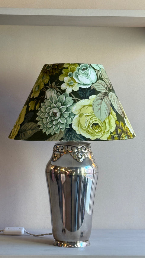 Silver plated table lamp