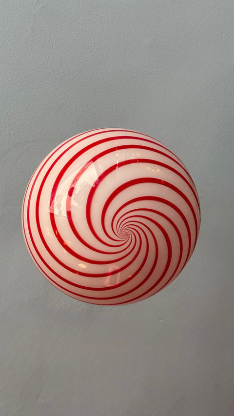Murano ceiling lamp - Red swirl D25