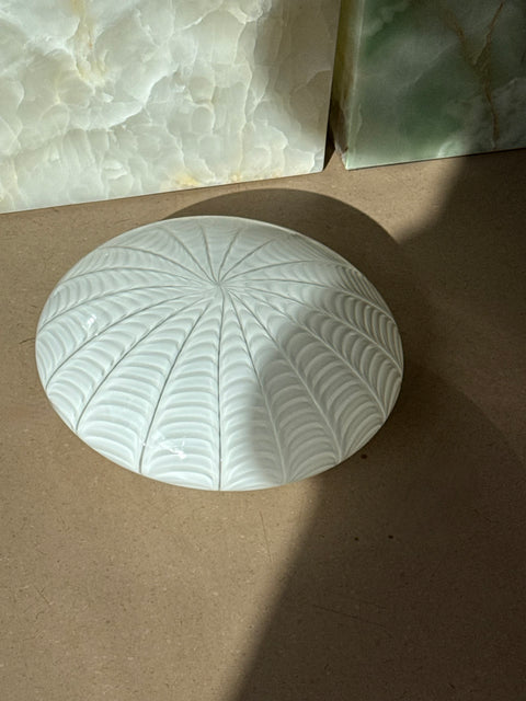 Vintage Murano wall / ceiling lamp - white phoenix