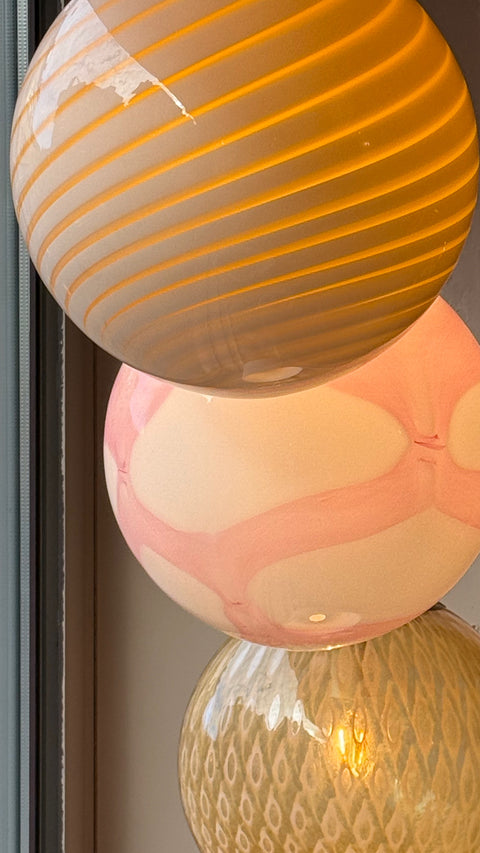 Murano ceiling lamp - pink wave