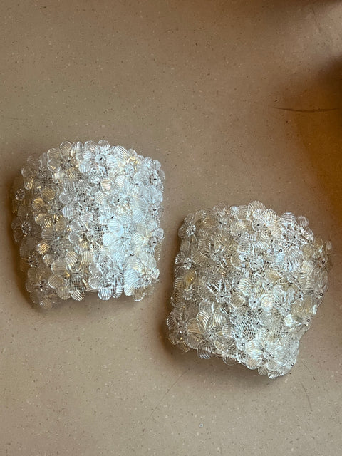 Vintage Murano flower wall lamp