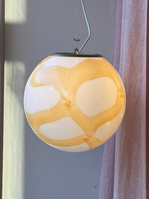 Murano ceiling lamp - milky caramel D 30 cm