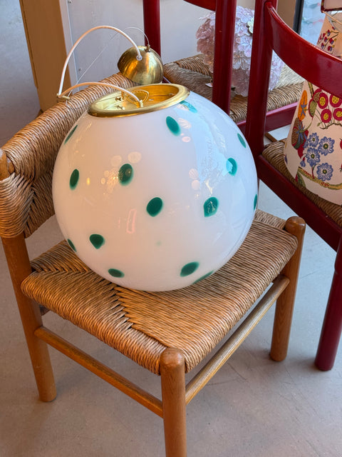 Murano ceiling lamp - green dots d 40 cm