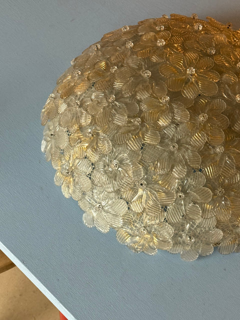 Vintage Murano flower lamp