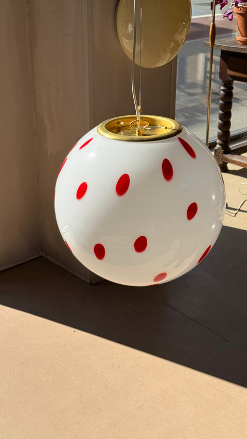 Red dots Murano ceiling lamp - D 40