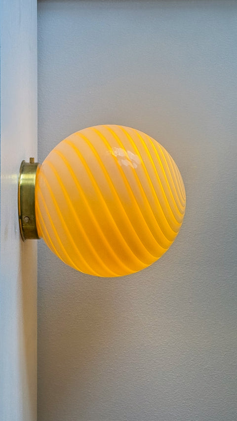 Murano wall ceiling lamp - cream swirl
