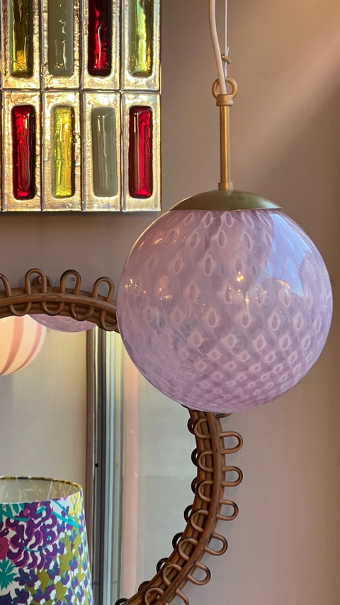 Murano ceiling lamp - pink dots D 20 cm