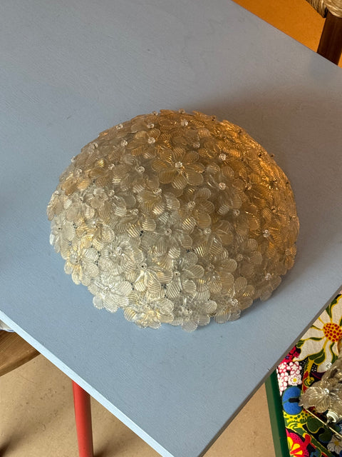 Vintage Murano flower lamp