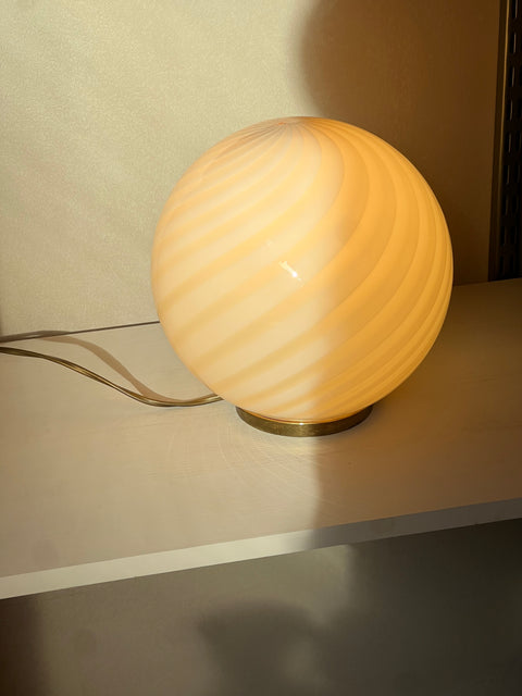 Vintage Murano table lamp - cream