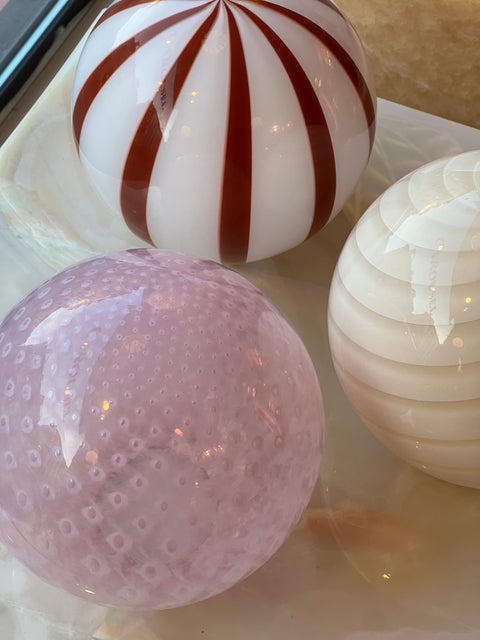 Murano ceiling lamp - pink dots D 20 cm