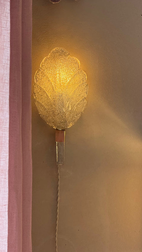 Vintage wall lamp - leaf