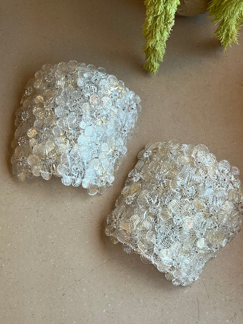 Vintage Murano flower wall lamp