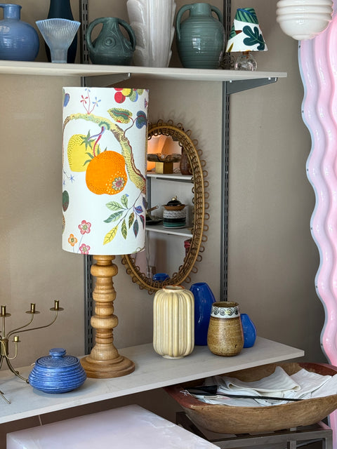 Wooden table / floor lamp