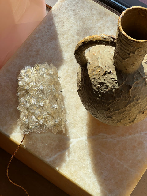 Vintage Murano flower wall lamp