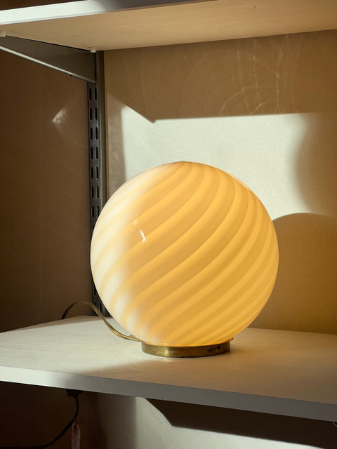 Vintage Murano table lamp - cream