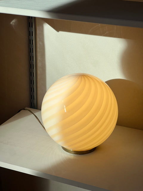 Vintage Murano table lamp - cream