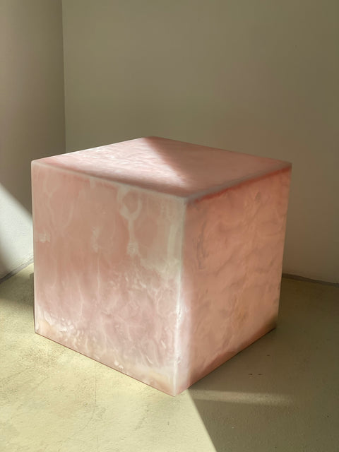 Pink onyx table