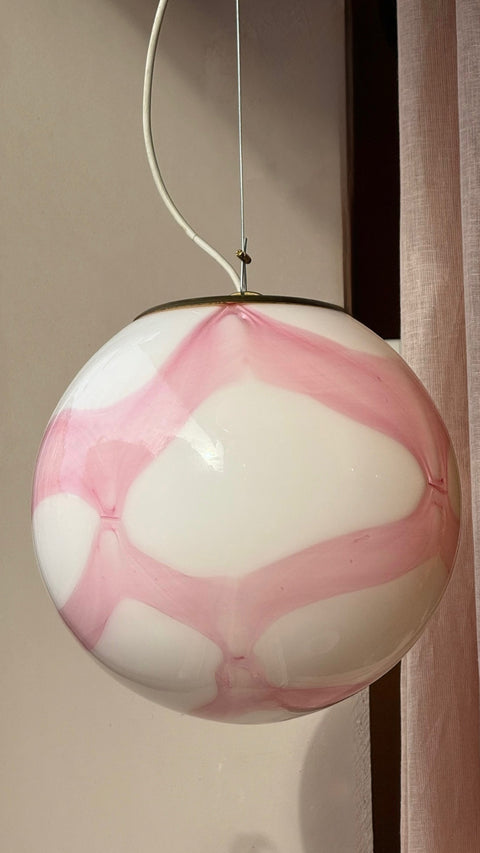 Murano ceiling lamp - pink wave