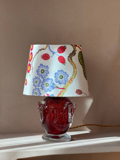 Red vintage table lamp