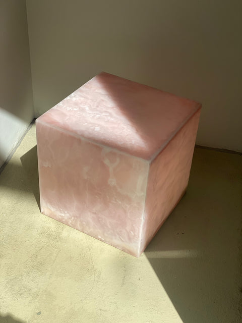 Pink onyx table