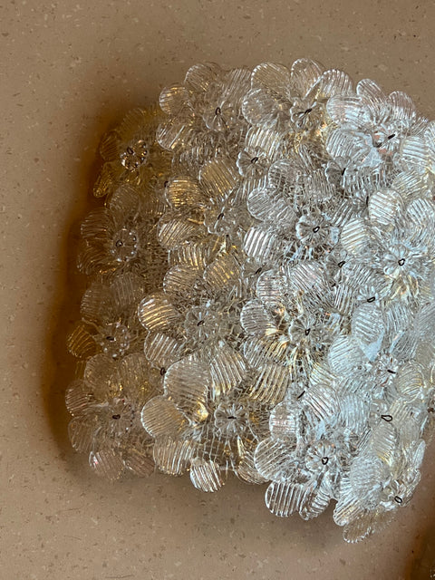 Vintage Murano flower wall lamp