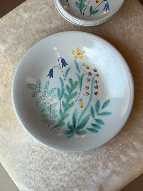Set of 6 small and one big plate