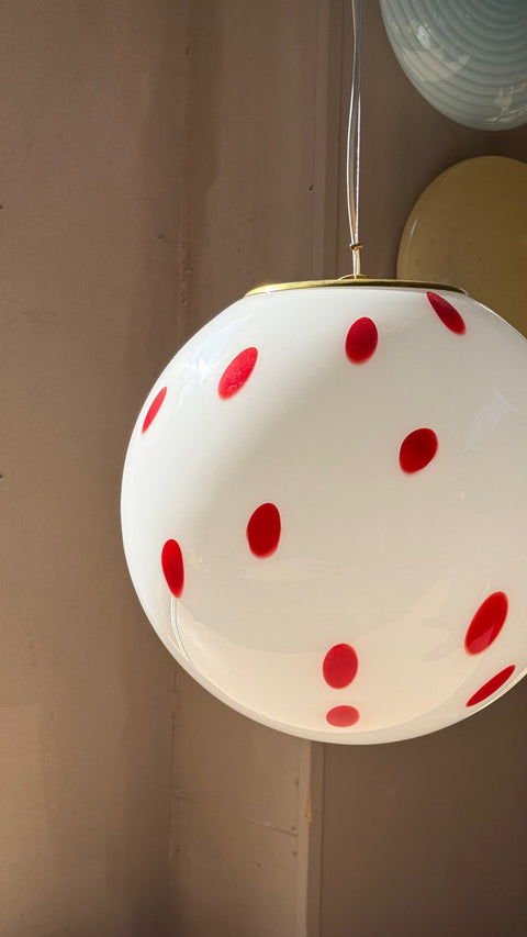 Red dots Murano ceiling lamp - D 40