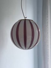 Load image into Gallery viewer, Murano ceiling lamp - white with violette stripes D 30
