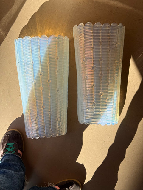 A pair of vintage Murano wall scones