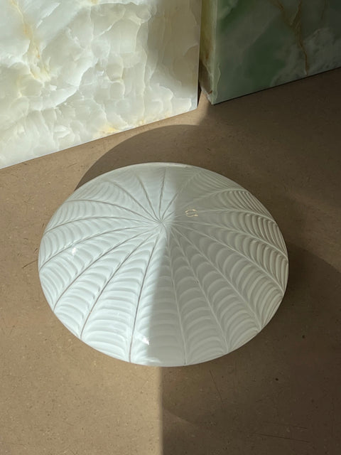 Vintage Murano wall / ceiling lamp - white phoenix