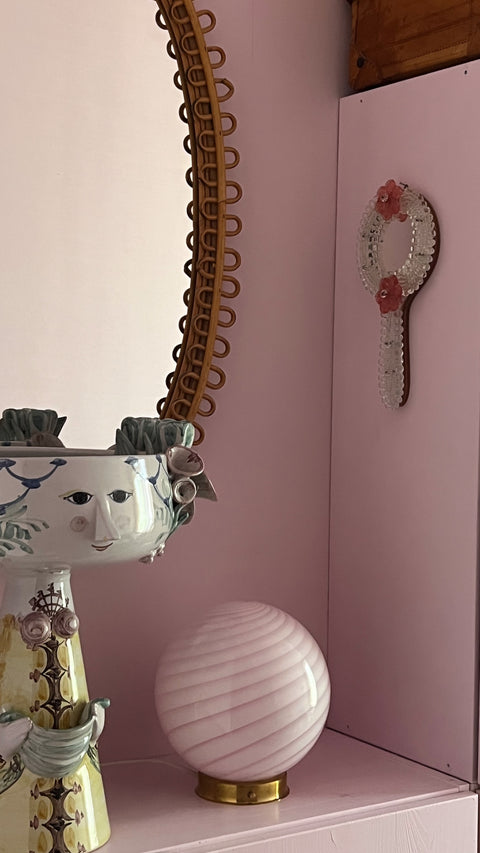 Murano wall / ceiling lamp - pink swirl