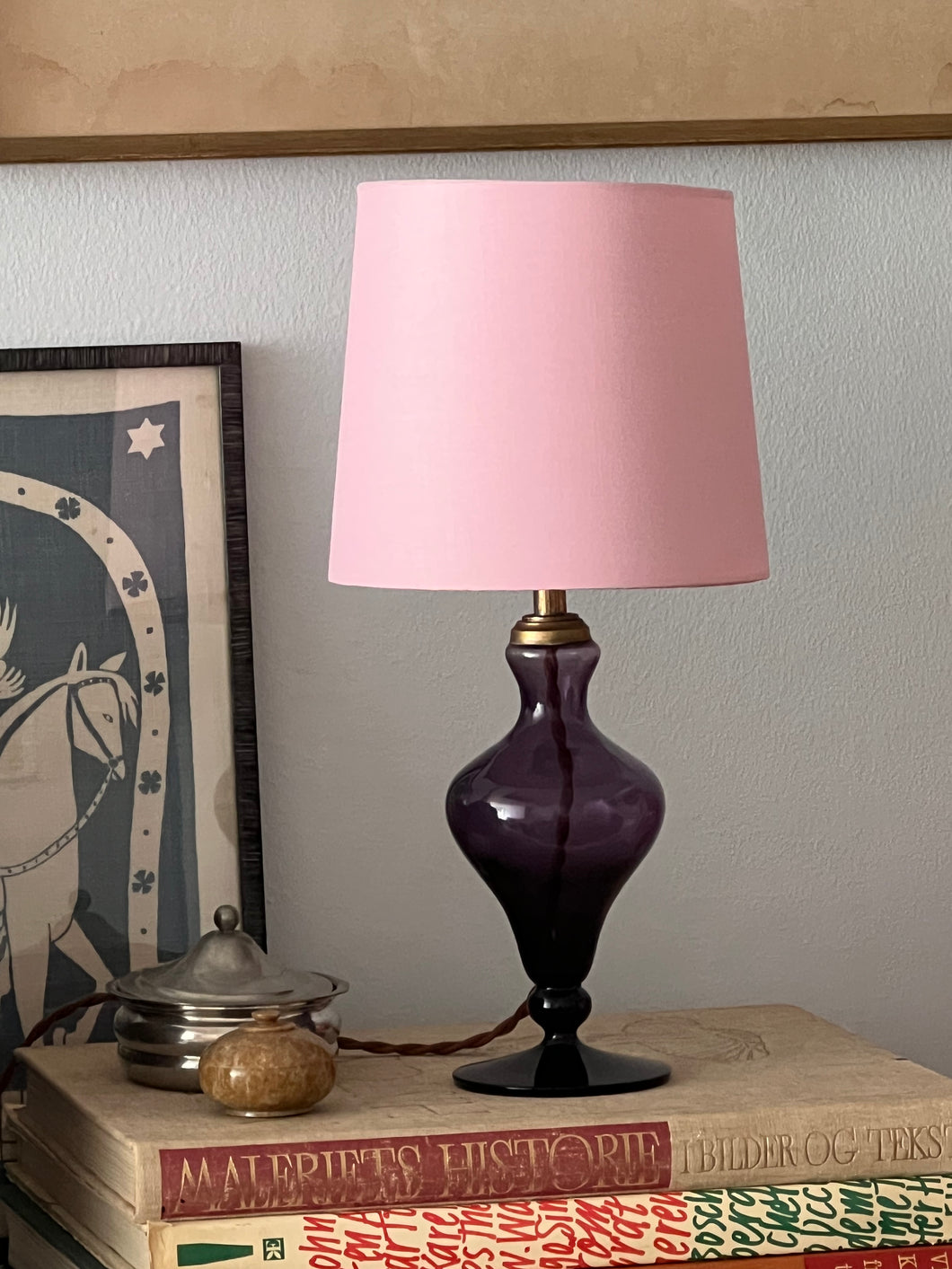 Vintage table lamp - purpur