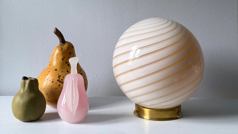 Murano wall ceiling lamp - cream swirl