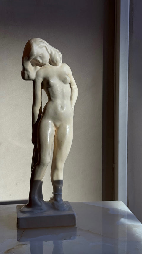 Vintage Swedish Plaster Figure