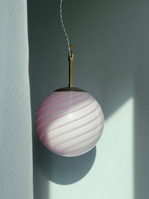 Taklampe Murano - rosa D 20 