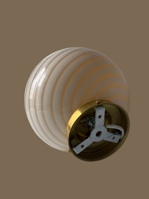 Murano wall ceiling lamp - cream swirl