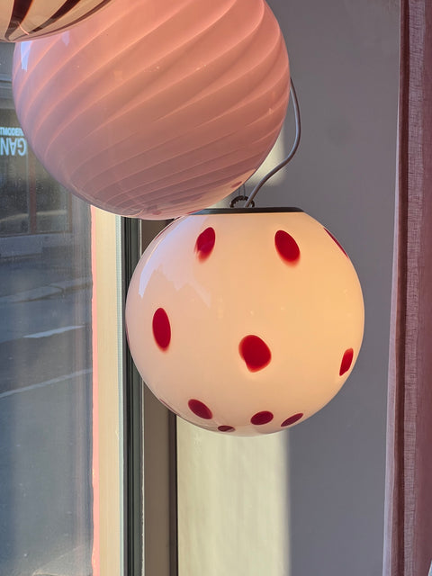 Murano ceiling lamp - red dots D30 cm