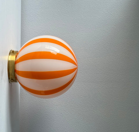 Murano wall / ceiling lamp - orange stripe