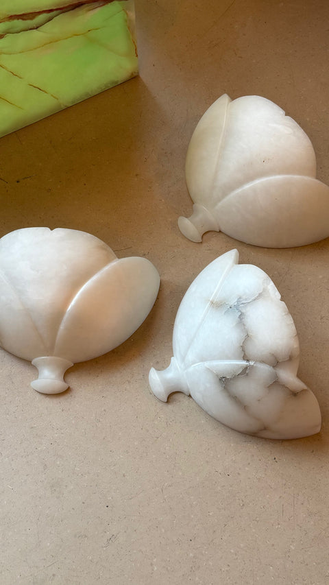 Alabaster wall scone