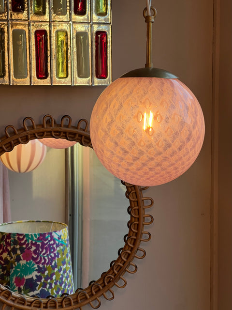 Murano ceiling lamp - pink dots D 20 cm