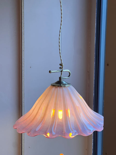 Murano taklampe - Vintage rosa Shell