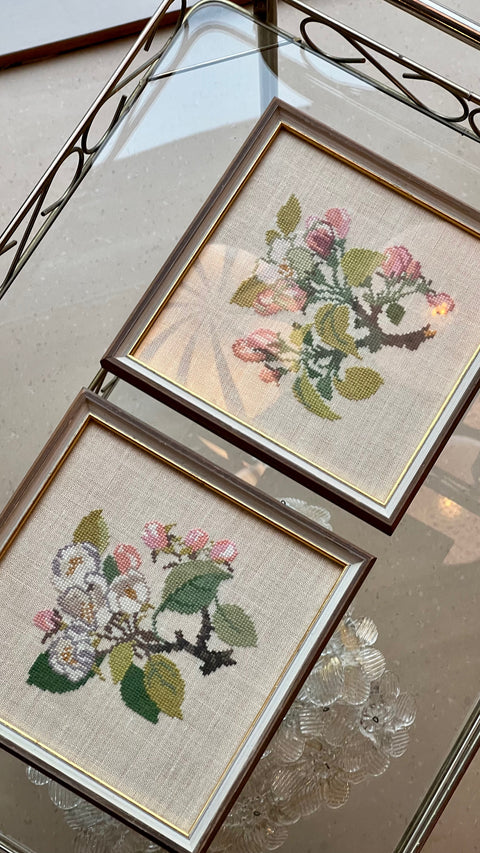 Vintage embroidery- apple blossom 1